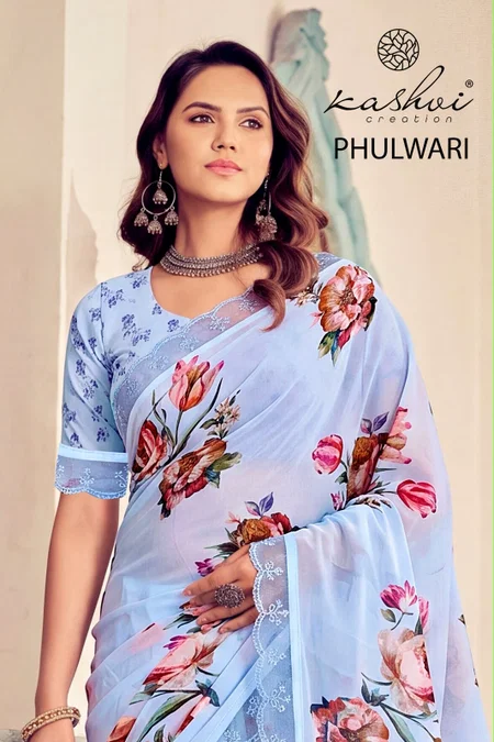Phulwari Vol 1 By Kashvi Weightless With Embroidery Lace Saree 